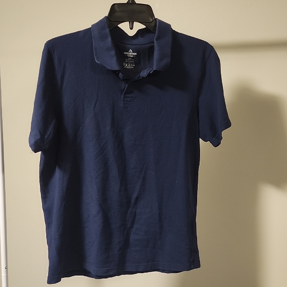 ⭐ Mountain Ridge Men's Classic Navy Polo Shirt Size S Breathable Casual Summer